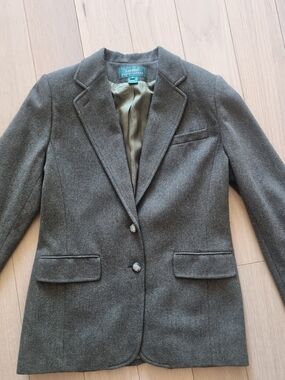 Ralph Lauren Olive Gray Wool Blazer